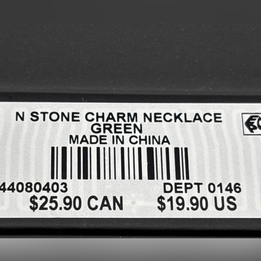 Torrid Green Stone Charm Necklace NWT MSRP $20 - Picture 6 of 6